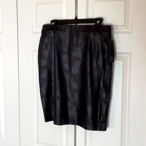 Dark blue poly spandex skirt